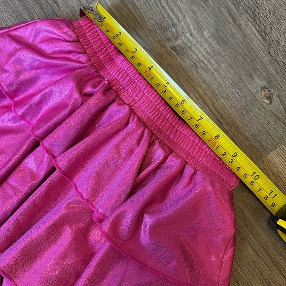 Sparkling Pink Layered Kids Skirt - Picture 3 of 6